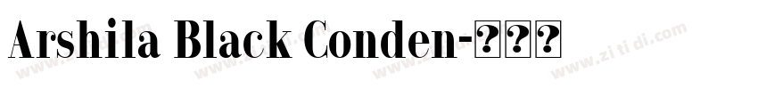 Arshila Black Conden字体转换